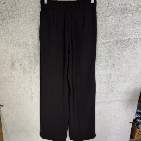 J.CREW Pants Womens 2 Black Wide Leg Pleated In Matte Casual NWT - Picture 9 of 12
